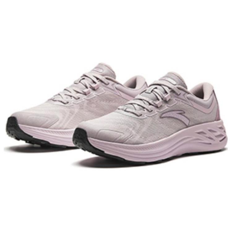 Anta Cushioning, Wear Resistant Low Top Running Shoes Women's Pink Gray 122415531-3