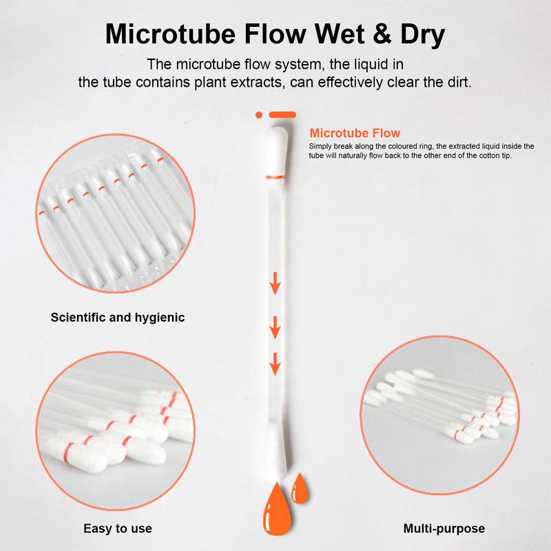 Cat Ear Cotton Swabs Pet Water-Absorbing Ear Cleaning Q Tips 50PCS Soft Ear Care Q Tips Gentle Cotton Swabs With Natural Extract