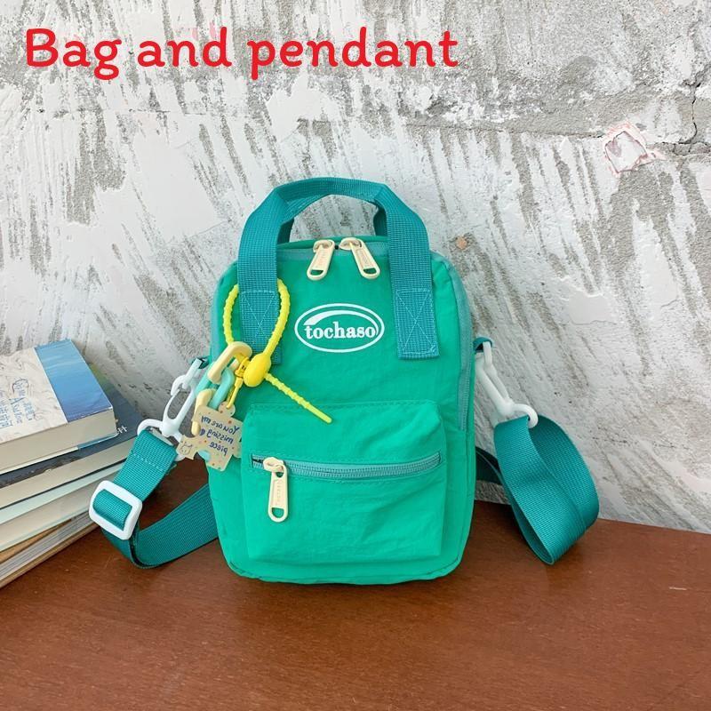 Color Simple Solid Letter Printed Children Single Shoulder Bag Pendant With