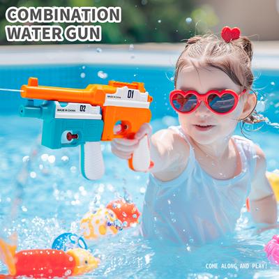 Non-Toxic Mauser 2 In 1 Detachable Water Gun Summer Outdoor Beach Pool Toy With Secret Storage Compartment Kids Birthday Party Gift