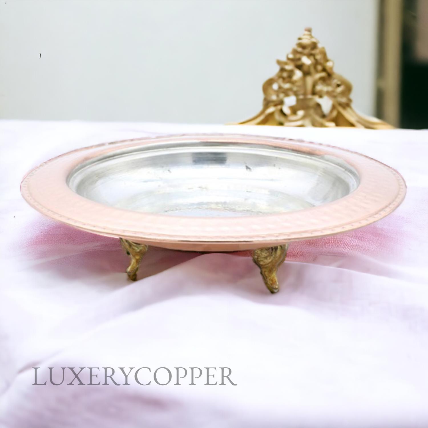 

Модель ручной ковки на ножках, медная тарелка для сауны, 18–25 см 18cm