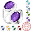 Inele Argint Sterling 925 Femei Piatră Prețioasă Bijuterii Handmade Cadou de Logodnă Ametist Safir Topaz Citrin Smarald Granat Iolit Peridot Rubin Piatră de Naștere