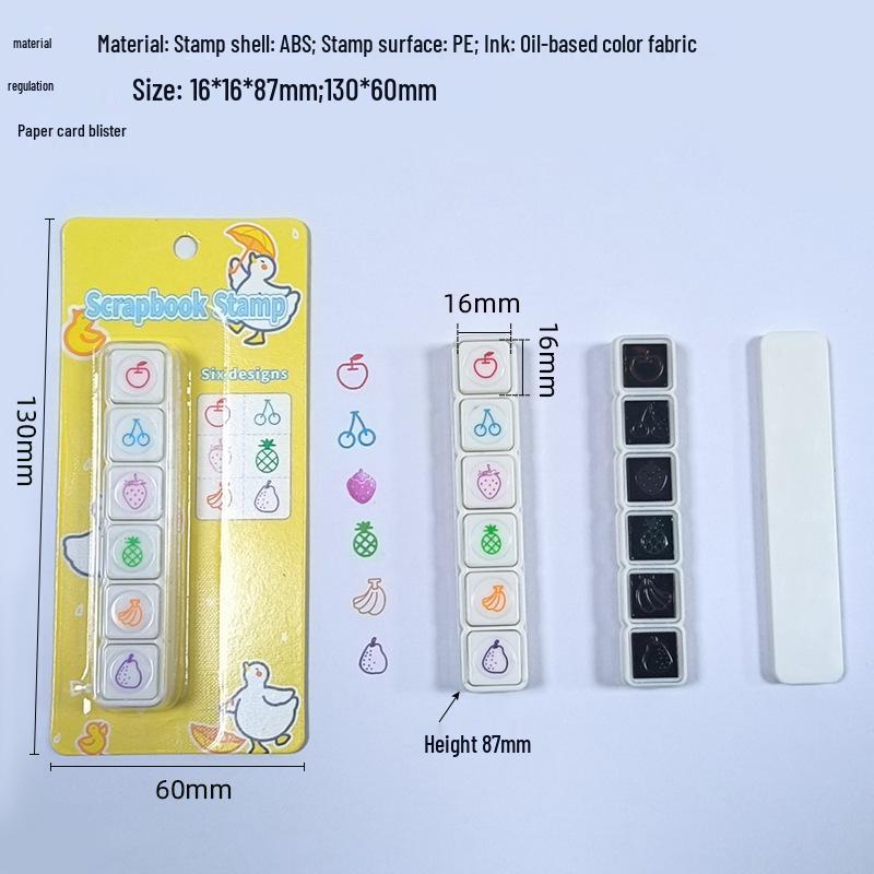 Creative Cartoon 6-in-1 Photosensitive Stamp for Kids