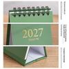 2027 Mini Desk Calendar 1Pcs Exquisite Gold Foil Spiral Bound Small Desktop Decor for Student Study Plan Gift