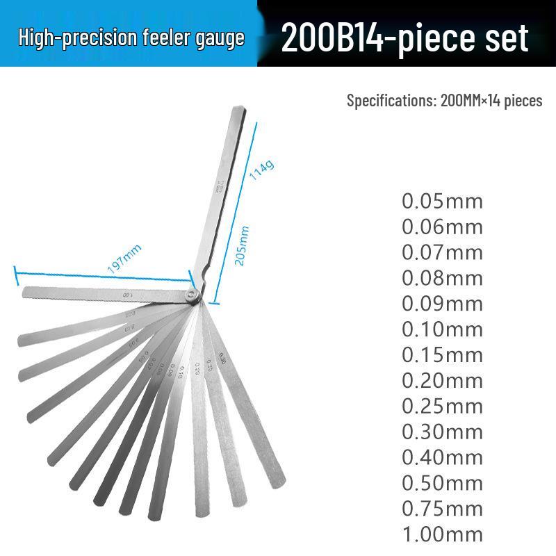 Stainless Steel High Precision Feeler Gauge for Valve Clearance Adjustment and Measurement