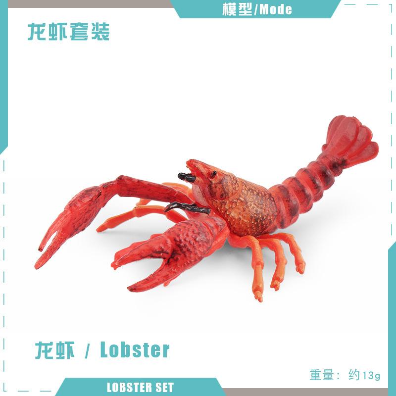 Simulation Marine Animal Freshwater Shrimp Model Red Crayfish Crayfish Crystal Shrimp Long Arm Green Shrimp Static Ornament