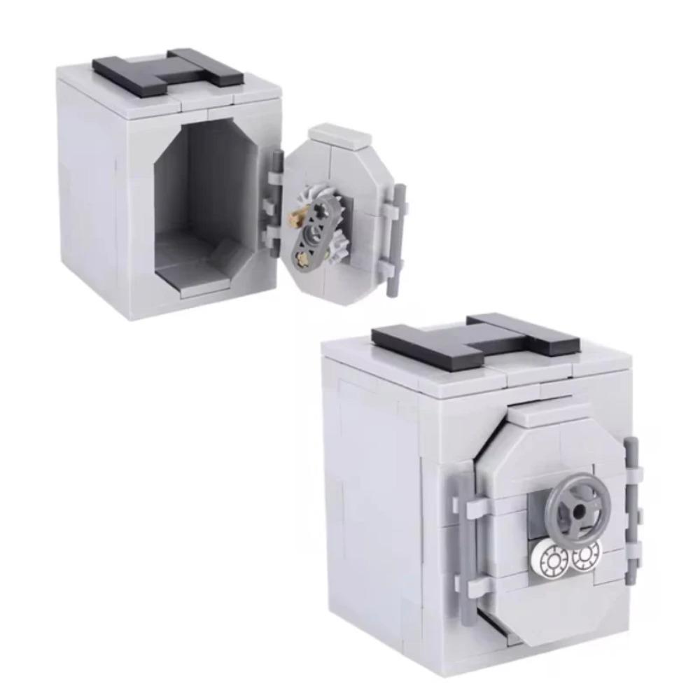 City Treasure Building Blocks MOC Dollar Cash Gold Silver Mine Egg Transparent Diamond ATM Machine Safe Money Bag DIY Toys K037