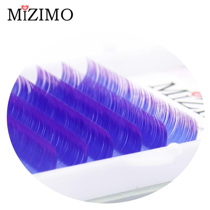 MIZIMO 6 Rows Of Color Single Grafted False Eyelashes, Dramatic Eye Makeup Eyelashes, Natural Extension. 8-15mm,C D,0.07mm