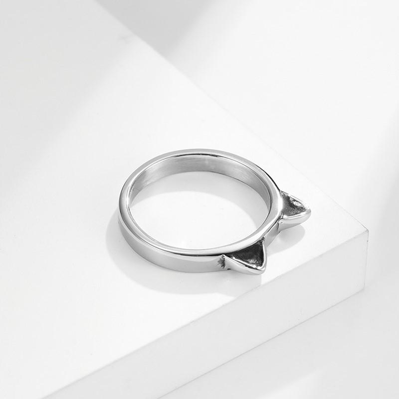 Lovely Cat Kitty Ring for Women Girl Size 5-10