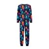 Family Matching Halloween Print Loungewear Set with Long Sleeve Top and Pants for Couples and Kids