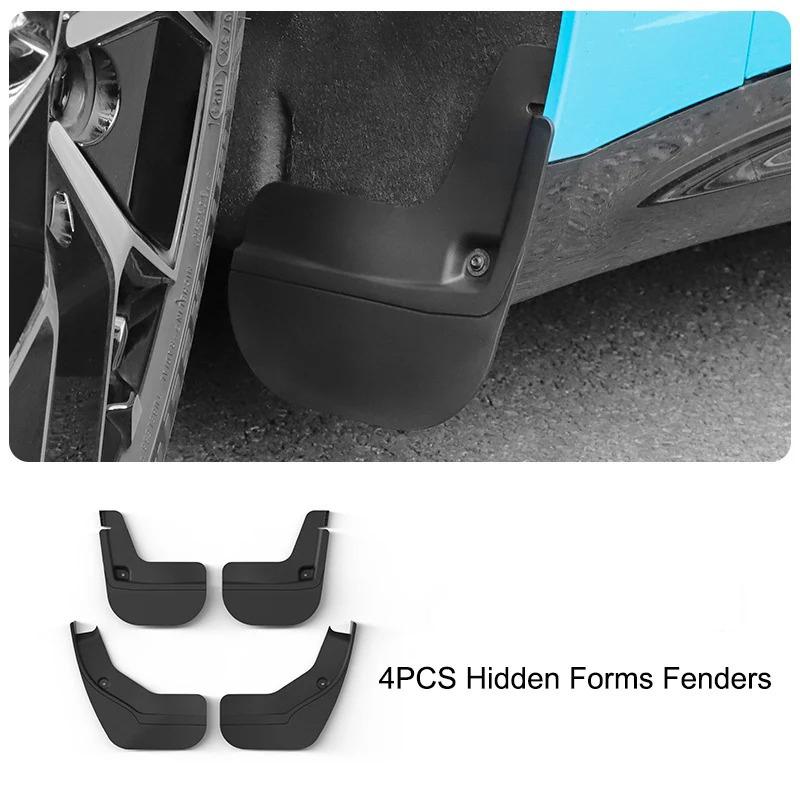 Mudguards For Xiaomi SU7 2024 Car Wheel Mud Flaps Splash Guards MudFlaps Soft Mudflaps Guards Front Rear Fender TPE Protector Invisible Fender