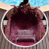 Beautiful Garden Floral Round Beach Towel, Microfiber Circle Beach Towels Quick Dry Beach Throw Blanket Sand Free Pool Towels