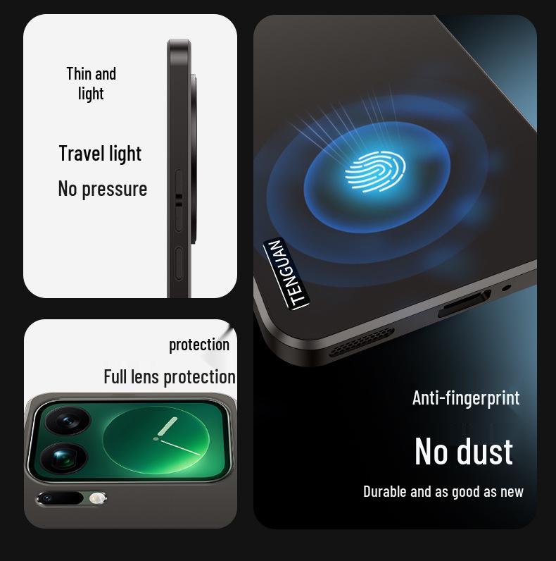 Xiaomi 17 Pro Max Frosted Protective Phone Case - Minimalist, Anti-Fall Design for Men