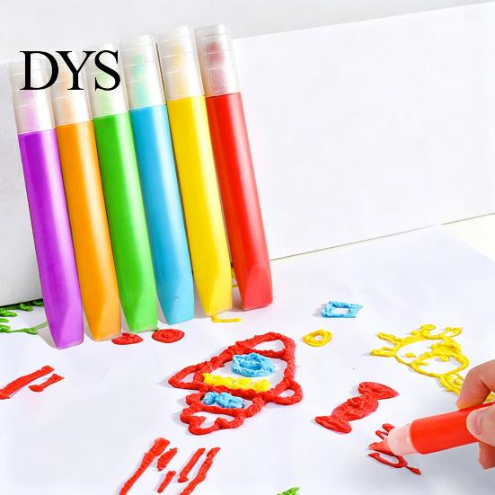 3D Graffiti Stifte für DIY Projekte 6 Farben Popcorn Stifte, Relief Kunststift, Aufgeblasene Bastelmaterialien Kinder Zeichenkarten, Bastelarbeiten, Arbeiten auf verschiedenen