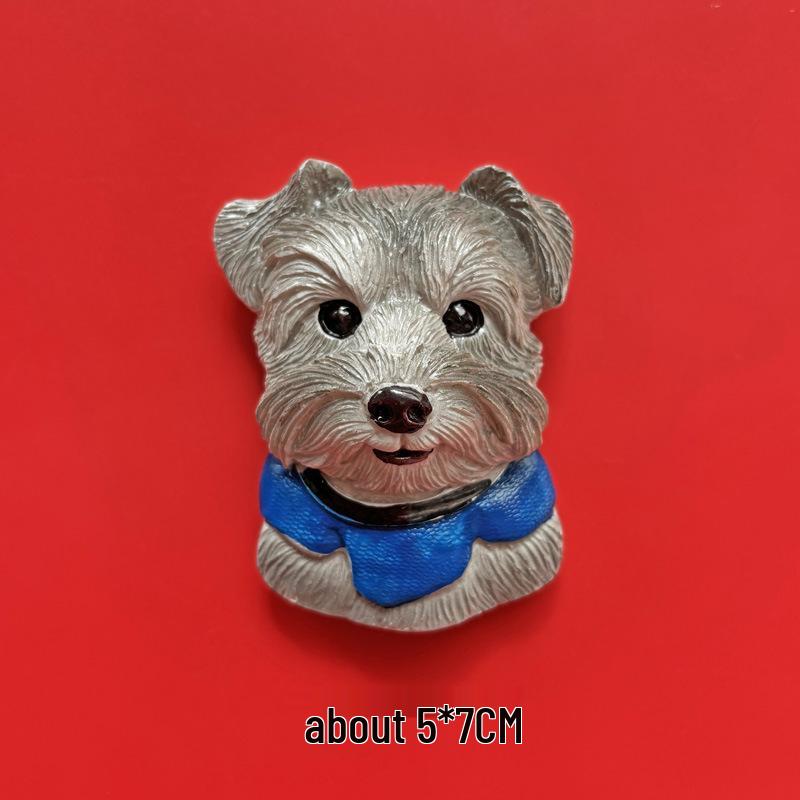 3D Shiba Inu & Pomeranian Dog Fridge Magnet - Teddy Magnetic Pet Decor Sticker