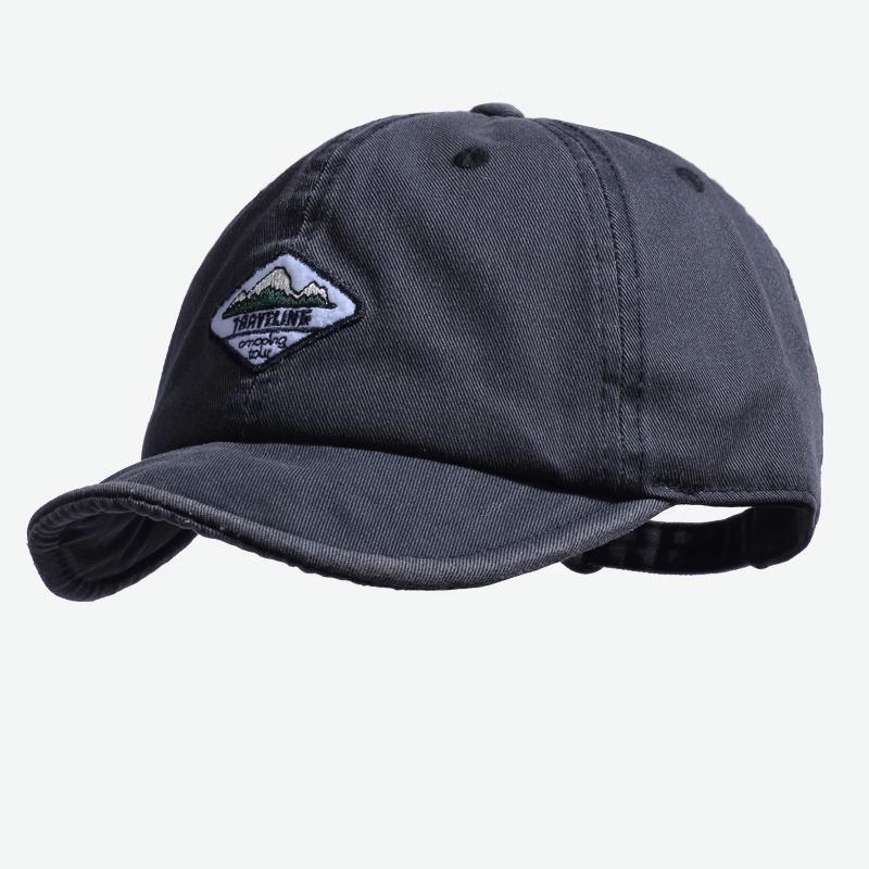 Japanese washed Short brimmed Baseball Cap Men's Summer Ridge Hat Thin Soft Top Short Edge Women's Baseball Cap