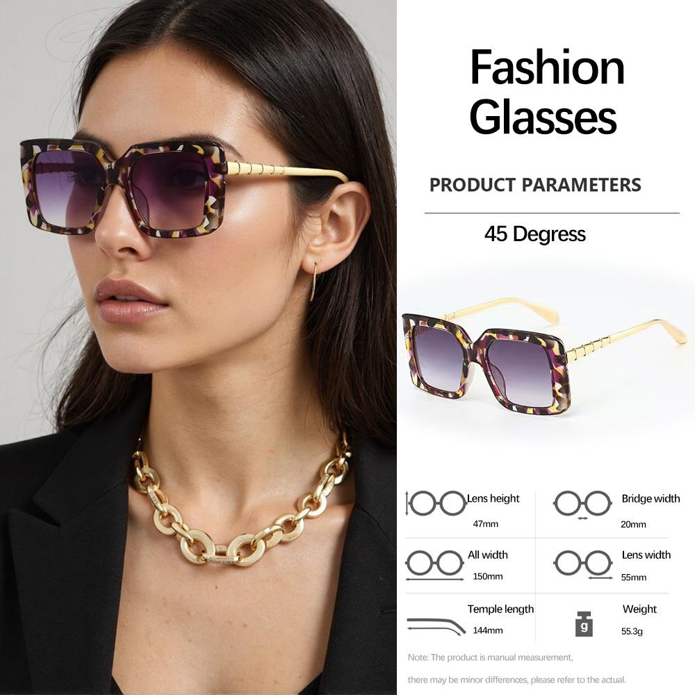 Modern Fashion Sunglass For Women Vintage Glasses For Women Detailed Design Of Eyeglass Legs Accessories For Women'S Glasses