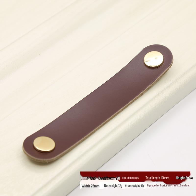 Nordischer Leder-Ziehgriff für Kleiderschrank, Schublade, Koffer oder Kiste