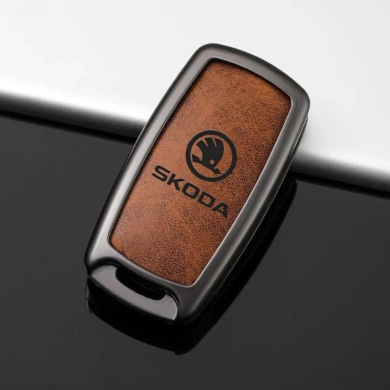 Car Sticker 2025 New Car Flip Remote Key Fob Case Cover Protector Shell For Skoda Octavia A5 A7 Fabia Superb Kodiaq Karoq Auto K