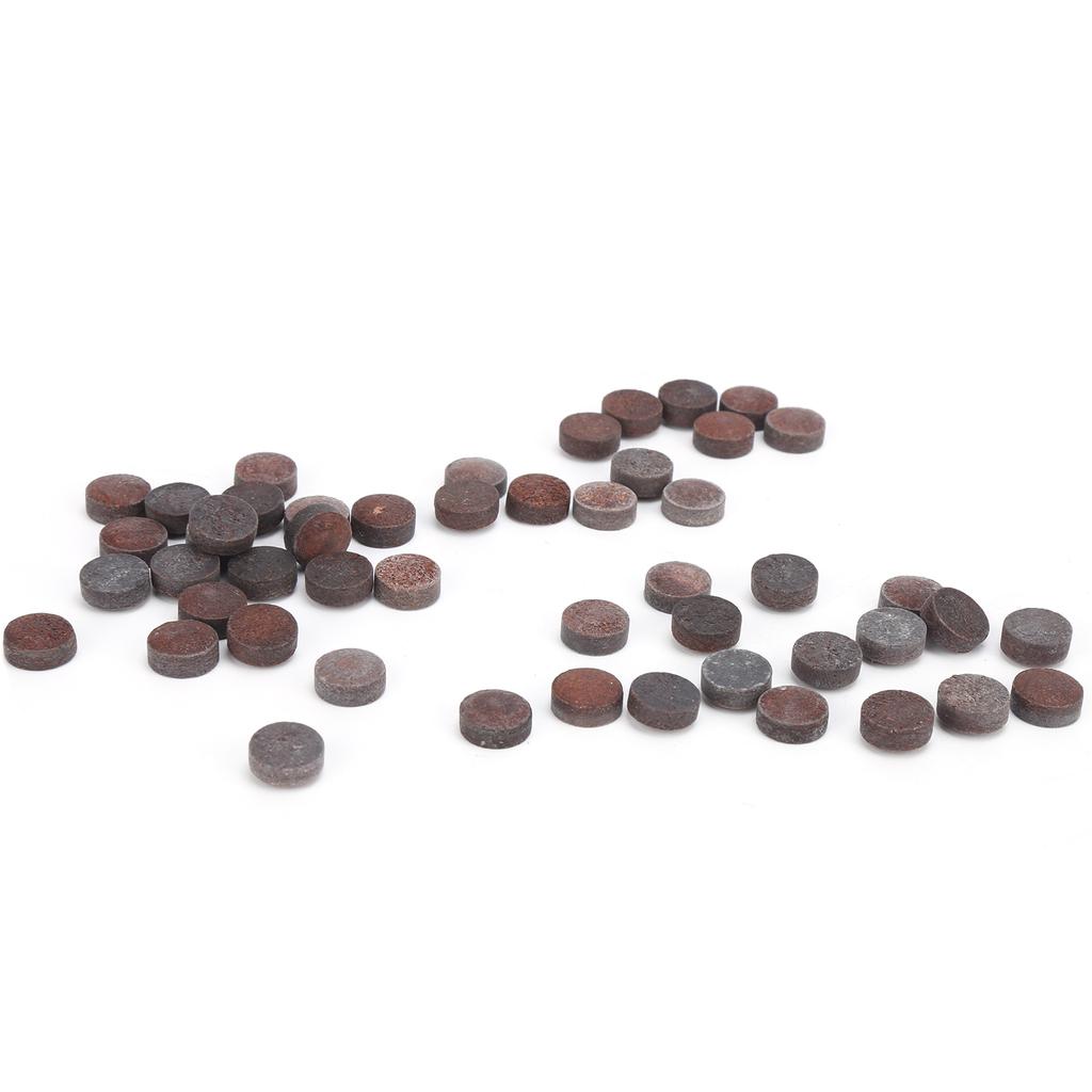 50 Stück/Box 10mm Queue-Spitzen Set Snooker Rote Leder Queue-Stick Spitzen für Pool Eight Ball