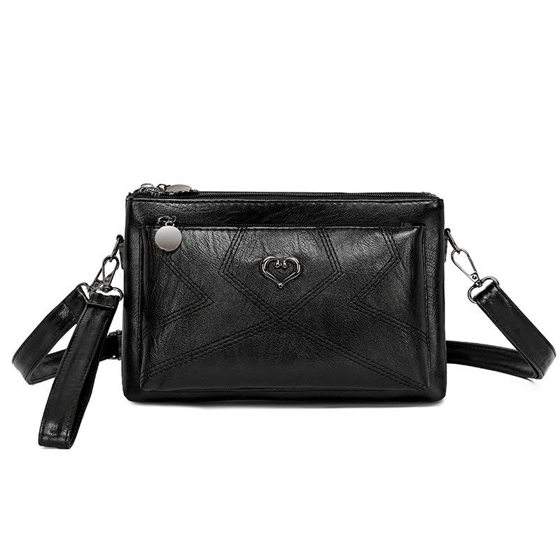 

Зимняя новая многослойная портативная сумка через плечо большой вместимости, модная текстура мягкой кожи, женская сумка для мамы, сумка-мессенджер