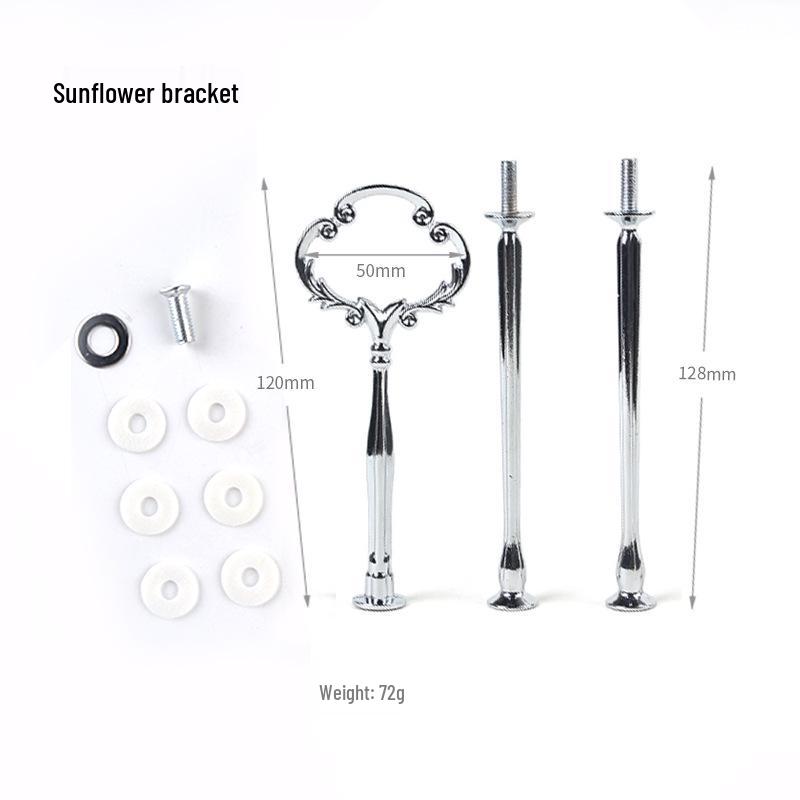Three-layer Round Epoxy Resin Mold Fruit Plate Stand with Silicone and Zinc Alloy Components