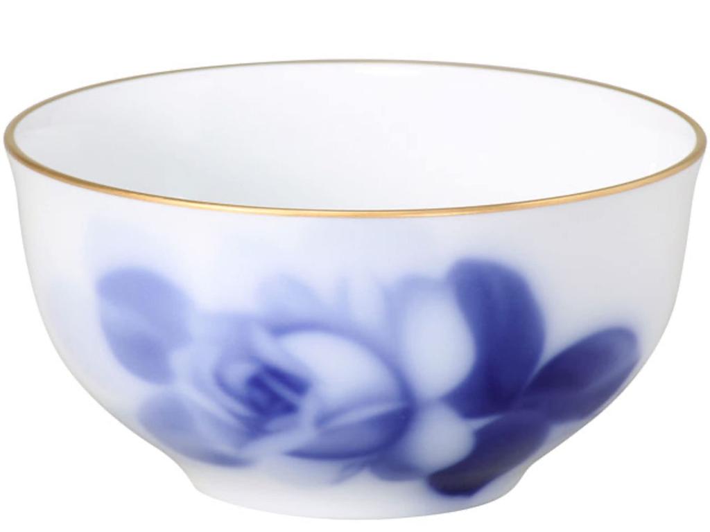 Okura Touen Blue Rose Teacup Pair Set, Approx. 185cc, Made In Japan, 51CR/8211