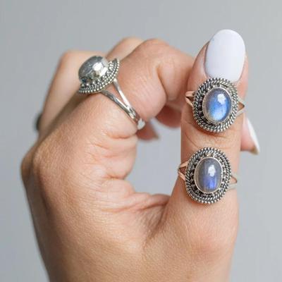 Labradorite Gemstone Handmade Designer Women Ring, Solid 925 Sterling Silver Jewelry, Birthstone Ring, Bezel Ring