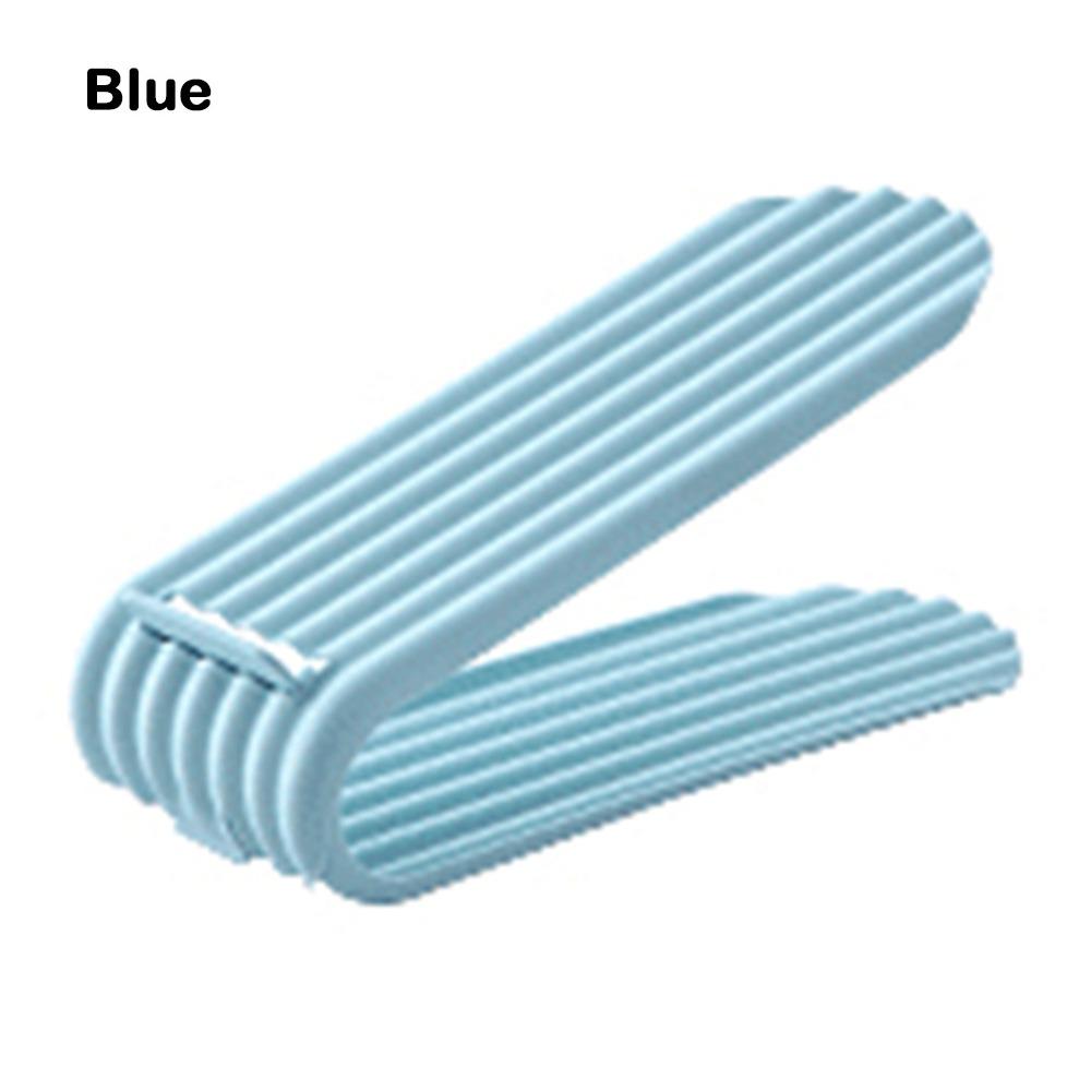 

1 шт. Регулируемый органайзер для обуви, Слот для обуви, Экономия места, Двухъярусная организация обуви, Стойка для хранения обуви, Коробка для обуви синий