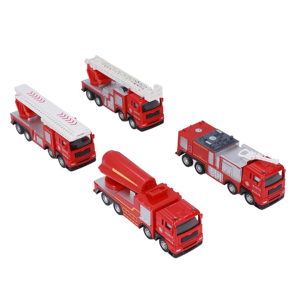 Fire Truck Toy Set Cultivate Safety Awareness Rust Proof Firefighter Play Vehicles For Above 3 Years Old Home Kindergarten