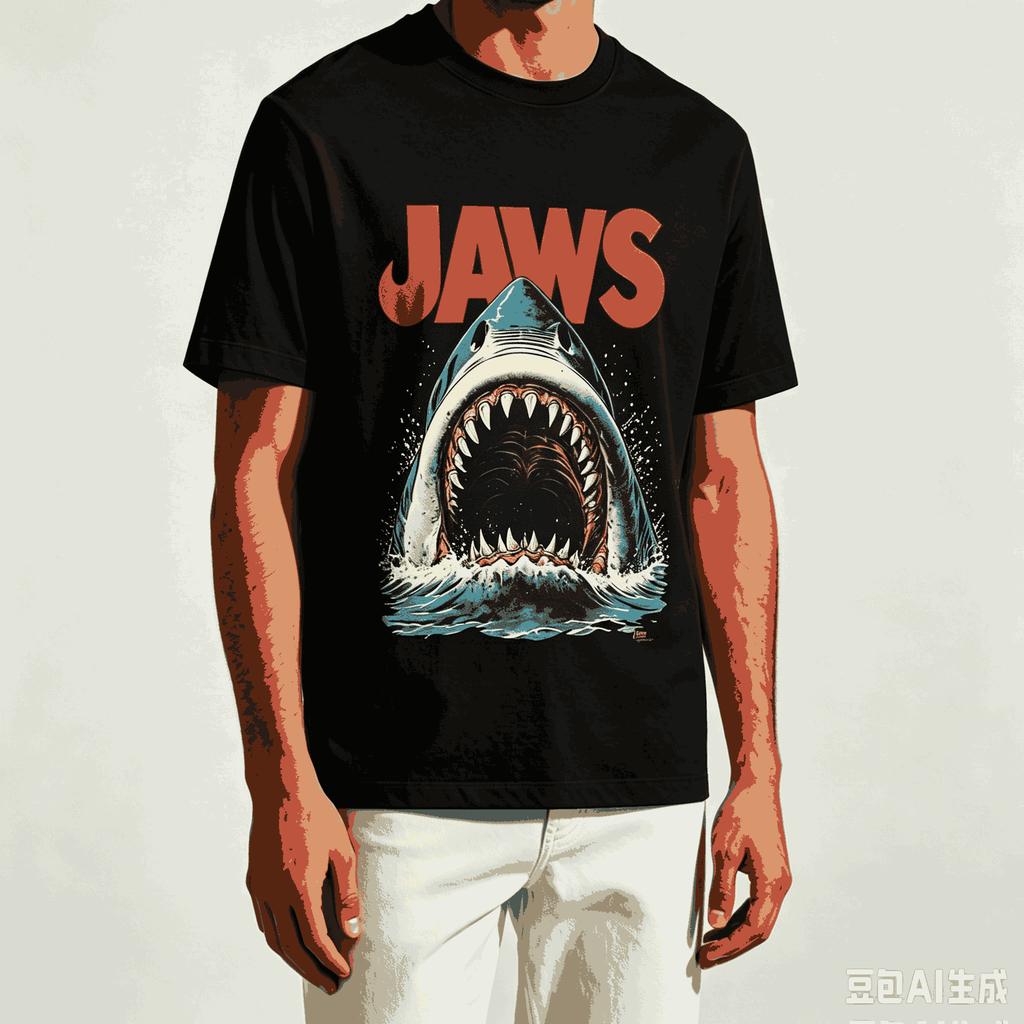 Jaws For Fan Gift Tshirt Unisex Unisex Harajuku Oversized Unisex Short Sleeve Streetwear High Quality Couples Classic Comfortable