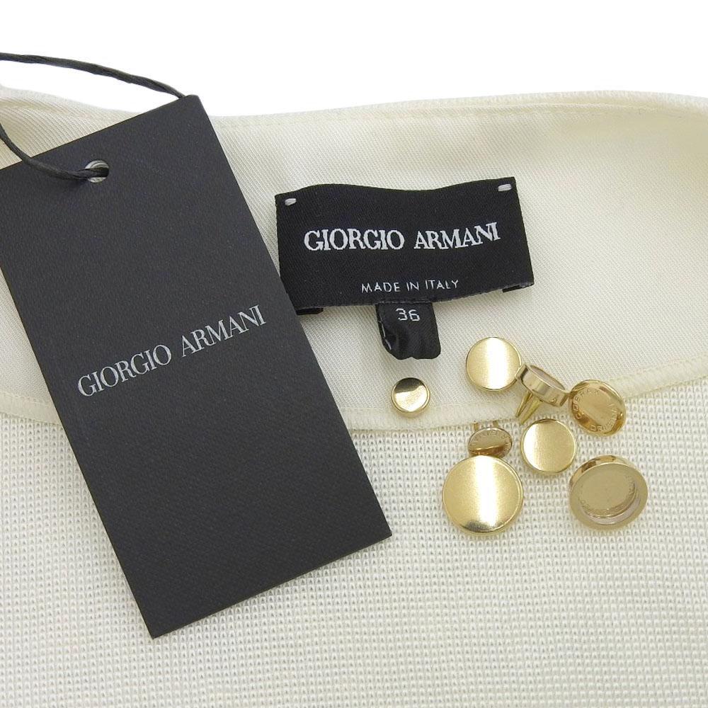 GIORGIO ARMANI Linen Blend Jersey Double Breasted Blazer Jacket Women's Size 36 3DAG51 AJJZZ 23 Jacket 36 whiteUsed