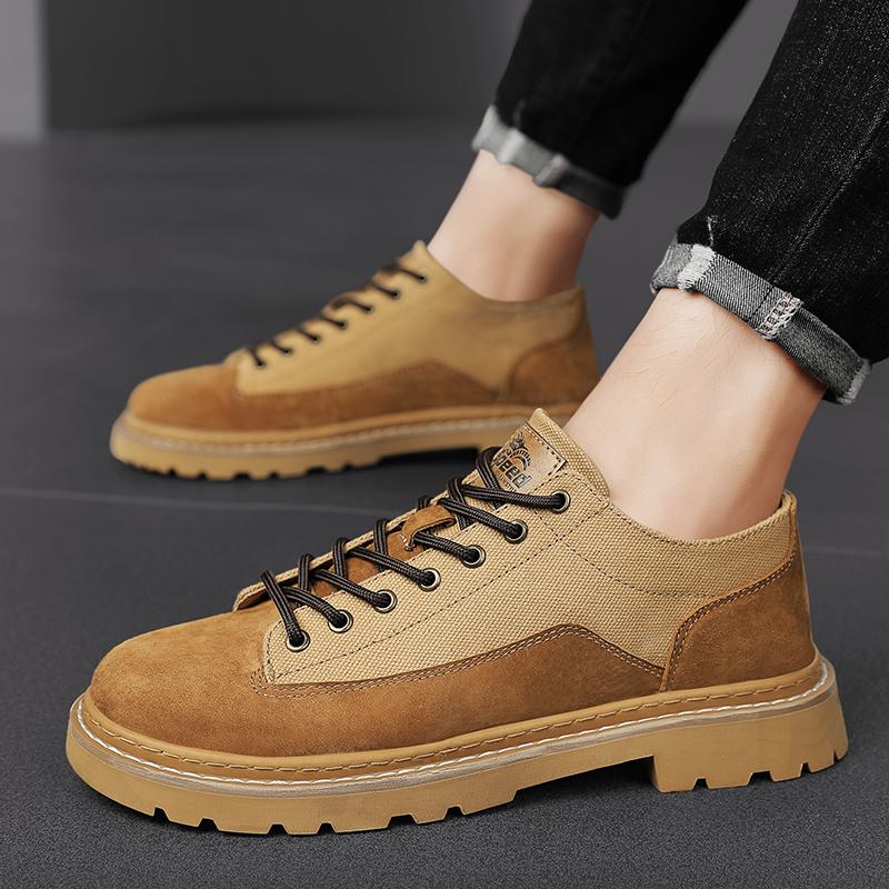 2024 Brand Thick Bottom Designer Ankle Boots Men Outdoor Comfortable Walking Boots High Top Classic  Men Casual Leather Shoes