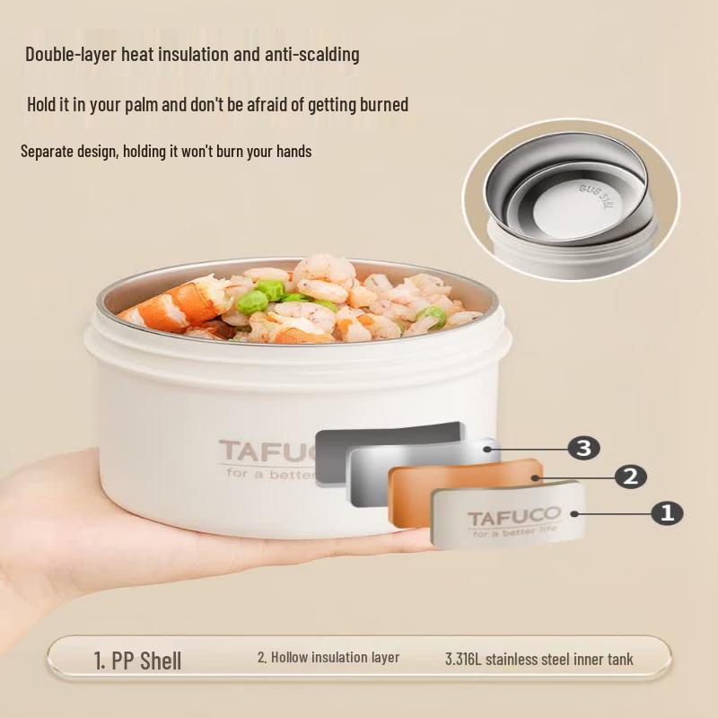 TAFUCO 316 Stainless Steel Microwaveable Bento Lunch Box