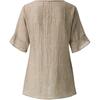 Tunic top da donna asimmetrico a maniche corte con girocollo, camicetta colorata