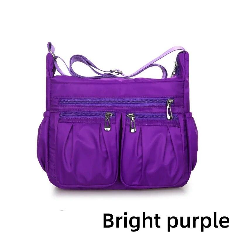 Bolso de nailon impermeable para mujer, tipo mensajero, cruzado, de gran capacidad, para viaje, informal, de alta calidad