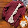 Plus Size 9XL Warm Solid Color Fleece Sweatshirt for Men Autumn Winter Thicken Clothing