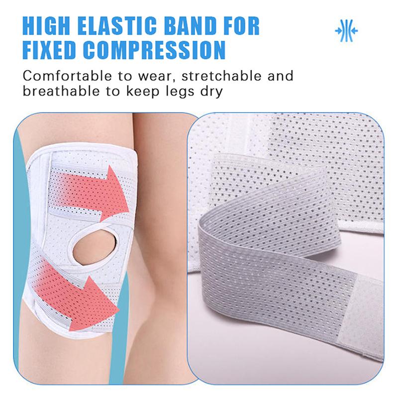 1/2 Stück atmungsaktive Kniebandage aus Netzstoff mit seitlicher Stabilität zur Linderung von Knie- und Meniskusschmerzen und zur Unterstützung bei Meniskusrissen