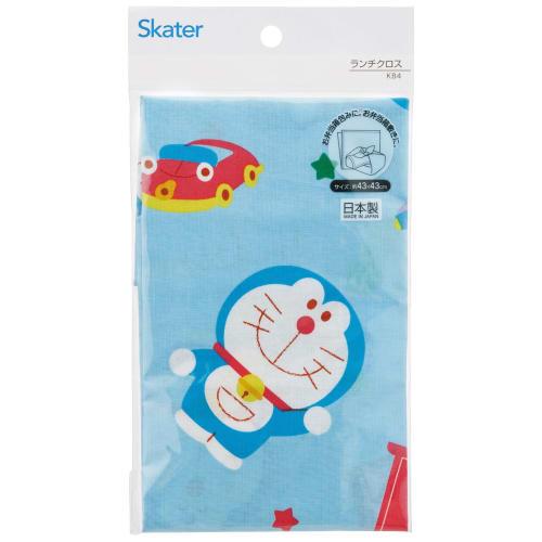 Skater Kids' Lunch Cloth, 43x43cm, Made in Japan, Doraemon Gingham, KB4