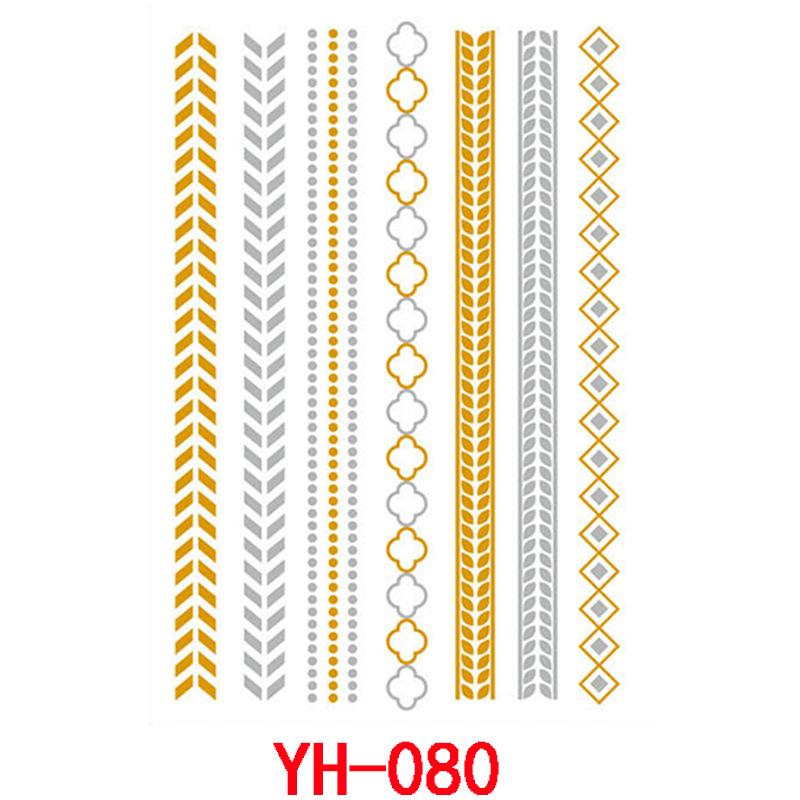 Bronzing Tattoo Sticker, Metal Waterproof Tattoo Sticker, Tattoo