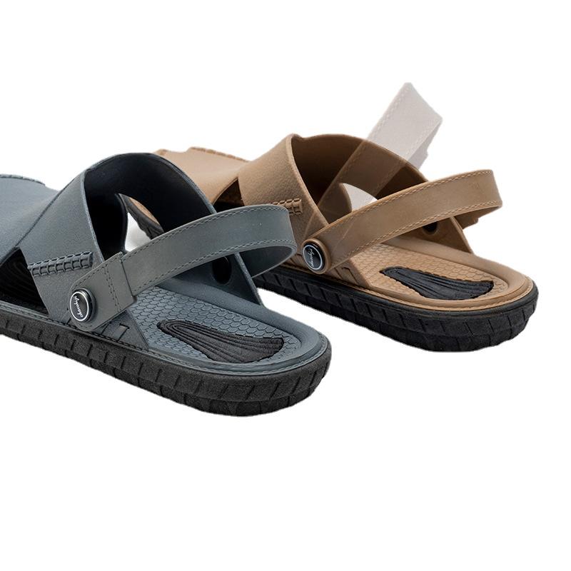 Fashion Men's 2024 New Summer Fashion Sandals Trend Roman Beach Shoes Slippers Men's Lazy Mens Sandals Summer Leather Sandals