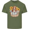 Basset Hound Dog In His Basket Unisexs Light Cotton TShirt