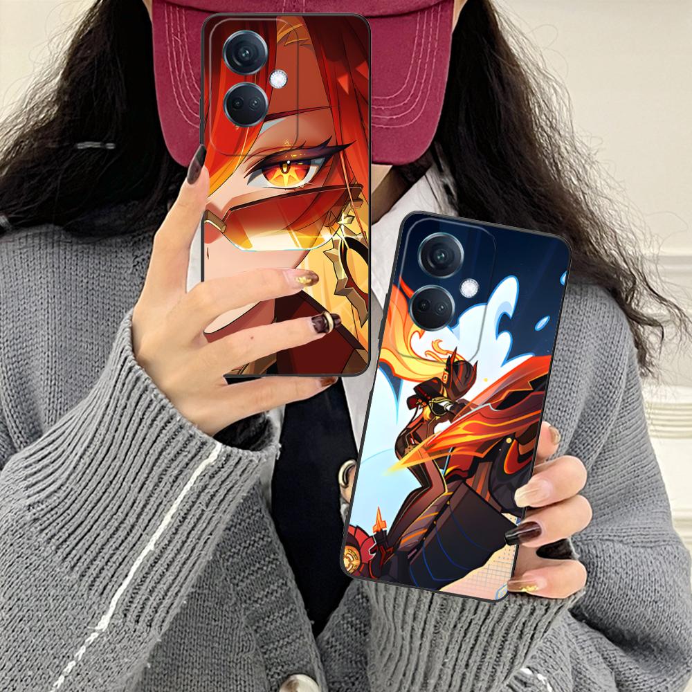 Game GI Mavuika Matte TPU Mobile Phone Case for OPPO Reno 14 13 12 11 10 9 8 7 6 5 F T Pro 5G Colorful Printing Cover