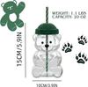 2026 New 500ML Cartoon Bear Shaped Coffee Mug Cute Bear Mug Glass Cup With Straw Transparent Creative Milk Coffee Water Cups
