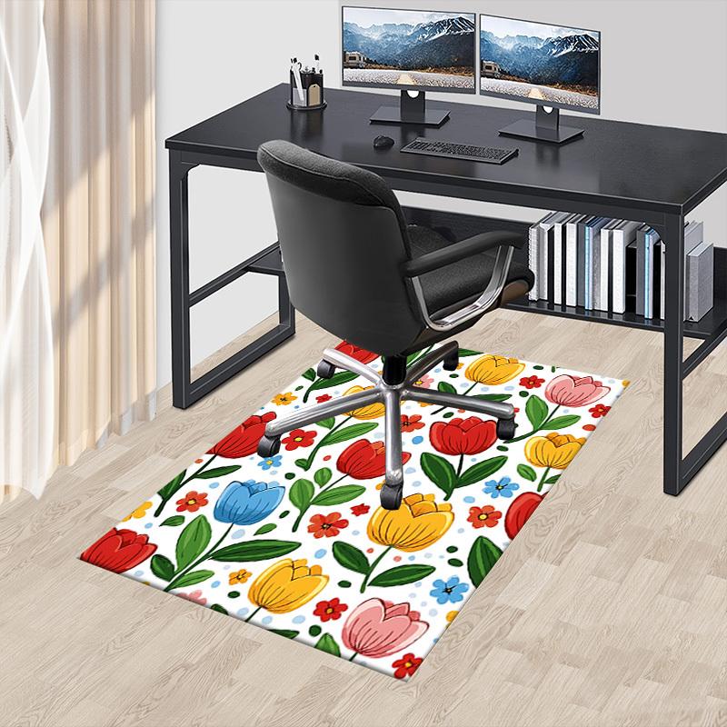 1PC Tulip Flowers Extra Large Non-Slip Floor carpet, Office, family, bedroom, Studio - Large Area RugJ0333