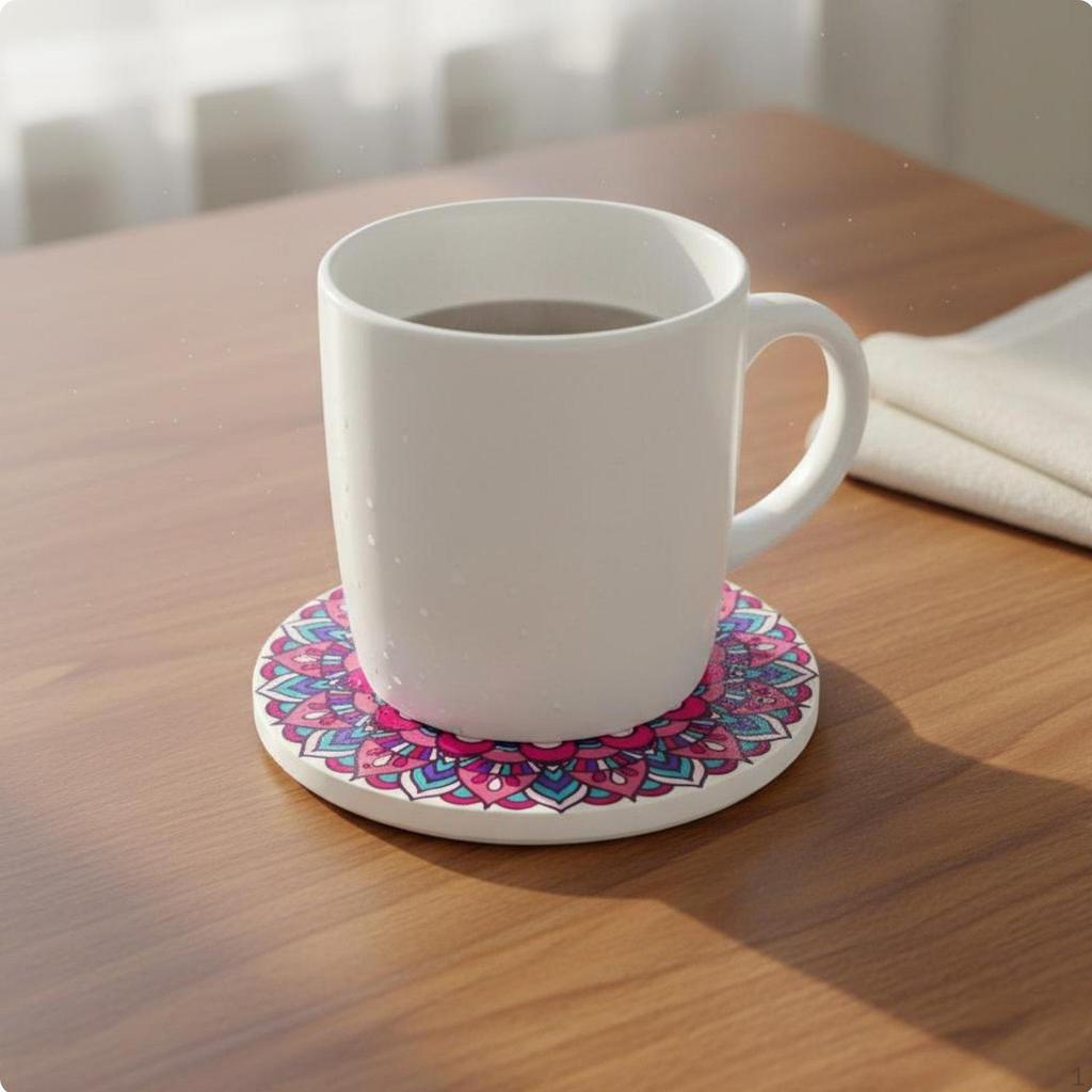 Ceramic Absorbent Coaster Non-Slip Protects Furniture