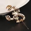 Women Fashion Animal Scorpion Crystal Rhinestone Scarf Brooch Pin Party Jewelry