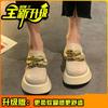 Baotou Half Slippers Women's Wear 2025 New Fashion Versatile Korean Version Platform Internet Celebrities Ins Muffin Shoes Summer Tide