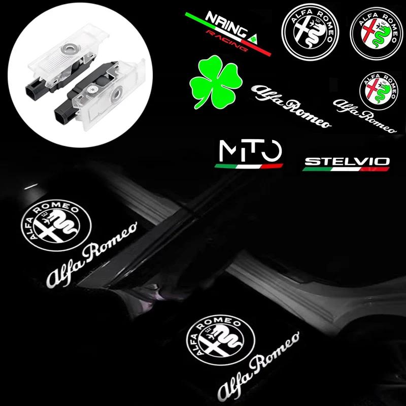 For Alfa Romeo 159 166 GT Giulia Mito Giulietta Stelvio Brera Ghost Shadow Door Logo Projector Lights Welcome Lights AccessoriesS
