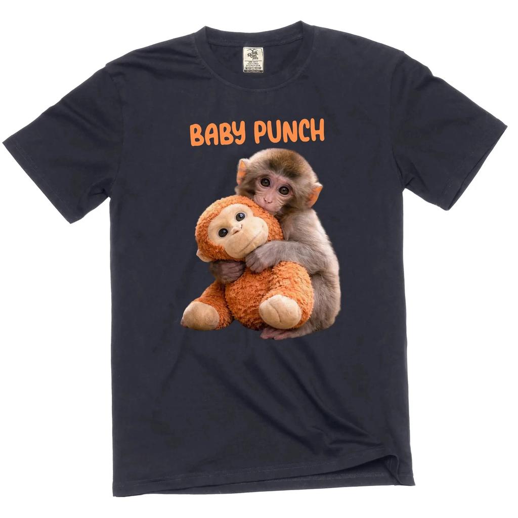 Punch Monkey Cute Viral Japan Zoo T-Shirt Baby Punch Tee Shirt